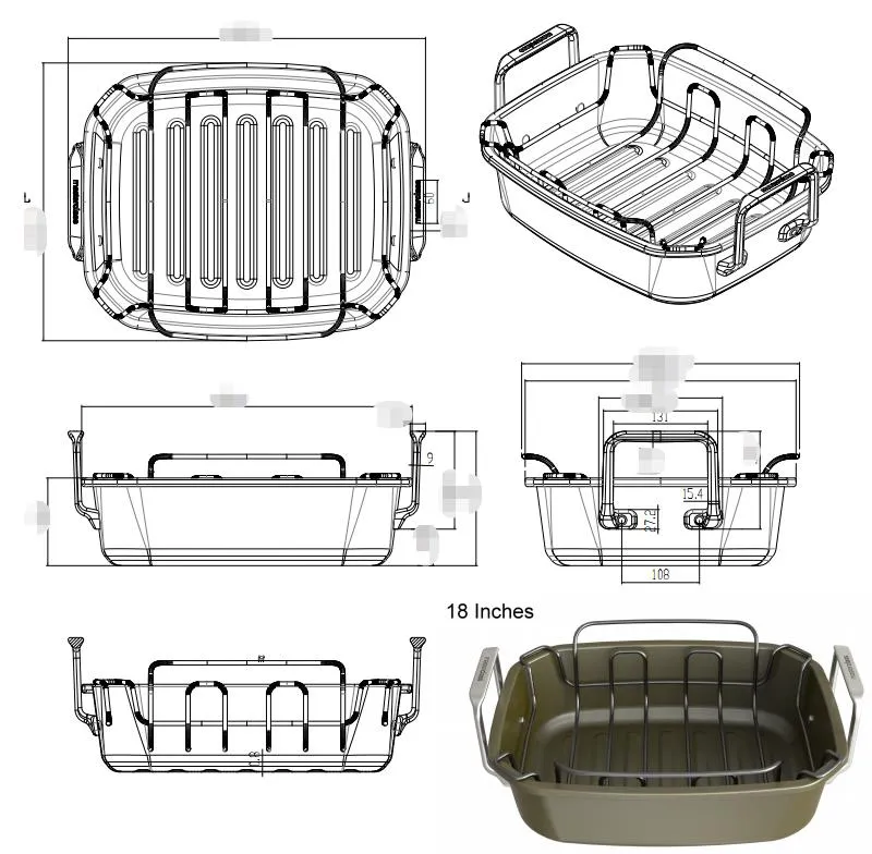 CAD design of Roaster Pan