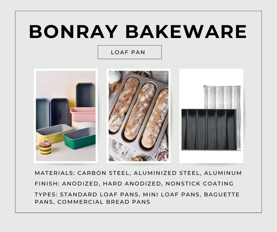 Bonraybakeware Loaf Pan Baguette Pan