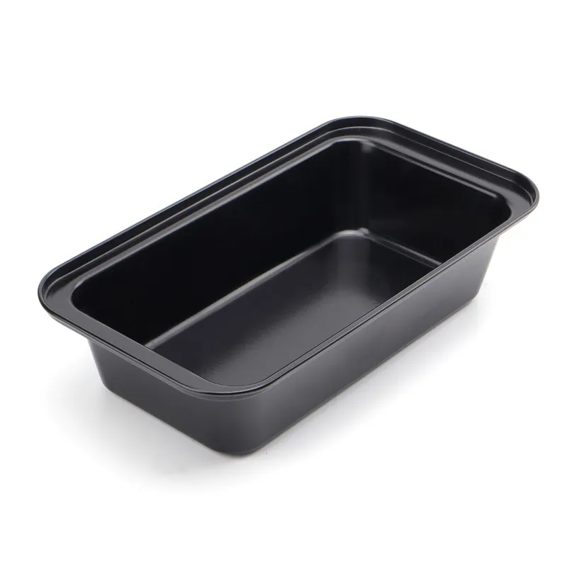 10 inch steel loaf pan nonstick black color rolled edge