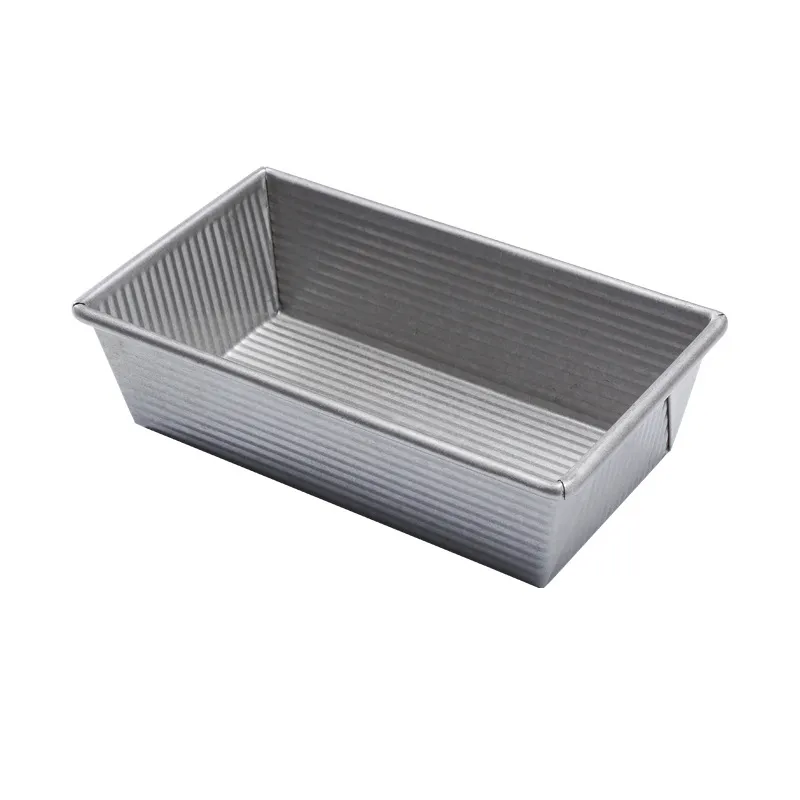 Aluminized Steel quick release bread loaf pan rib-like texture surface