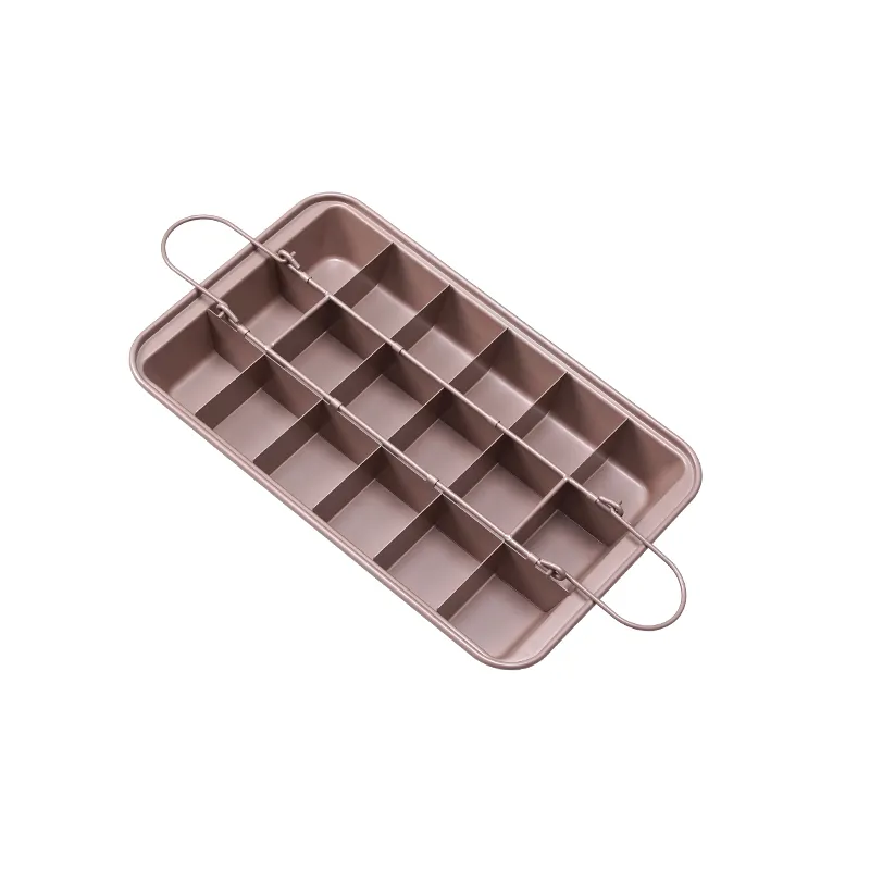 Brownie Pan with Removable Dividers-Brownie Baking Tray with 18 Pre-cut Molds